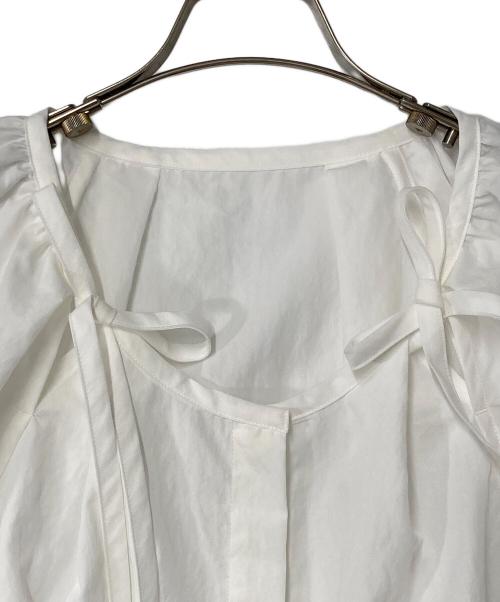 BEAUTY&YOUTH（ビューティーアンドユース）BEAUTY&YOUTH (ビューティーアンドユース) リボンギャザーブラウス ホワイト サイズ:SIZE Freeの古着・服飾アイテム