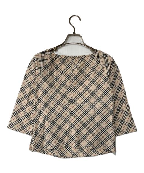 BURBERRY BLUE LABEL（バーバリーロンドンブルーレーベル）BURBERRY BLUE LABEL (バーバリーロンドンブルーレーベル) ノヴァチェックブラウス FE549-137 ノバチェック ベージュ サイズ:38の古着・服飾アイテム