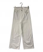 Somethingサムシング）の古着「LISA ワイドデニムパンツ」｜ホワイト