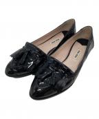 MIU MIUミュウミュウ）の古着「タッセルローファー DNC654」｜ブラック