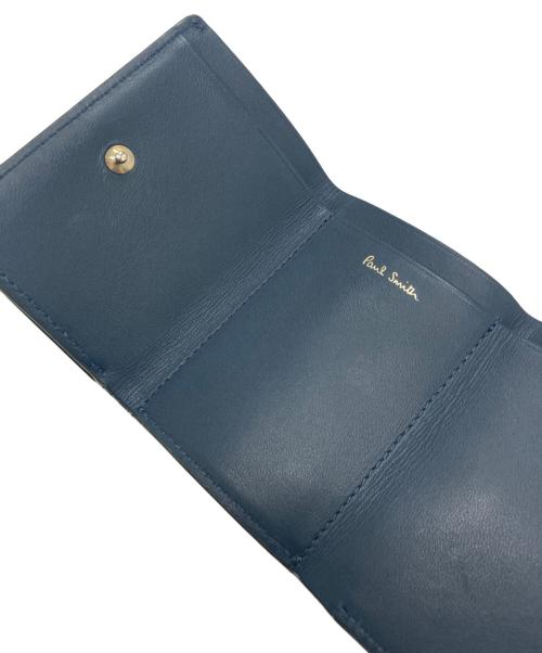 PAUL SMITH（ポールスミス）PAUL SMITH (ポールスミス) ハイライトステッチ3つ折り財布 ネイビーの古着・服飾アイテム