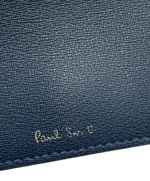 PAUL SMITH（ポールスミス）PAUL SMITH (ポールスミス) ハイライトステッチ3つ折り財布 ネイビーの古着・服飾アイテム