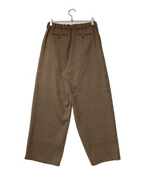 JOSEPH STUDIO（ジョセフスタジオ）JOSEPH STUDIO (ジョセフスタジオ) チェックワイドパンツ ブラウン×ベージュ サイズ:SIZE 6の古着・服飾アイテム