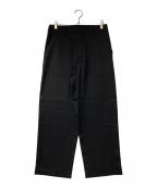JOSEPHジョゼフ）の古着「WORSTED WOOL GABARDINE ワイドパンツ/ウーステッドウールギャバジンワイドパンツ」｜ブラック