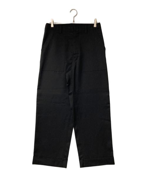 JOSEPH（ジョゼフ）JOSEPH (ジョゼフ) WORSTED WOOL GABARDINE ワイドパンツ/ウーステッドウールギャバジンワイドパンツ ブラック サイズ:SIZE 46の古着・服飾アイテム