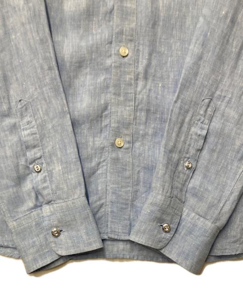 Junhashimoto（ジュンハシモト）Junhashimoto (ジュンハシモト) HORIZONTAL SHIRTS/ホリゾンタルシャツ ブルー サイズ:4の古着・服飾アイテム