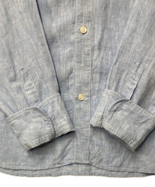 Junhashimoto（ジュンハシモト）Junhashimoto (ジュンハシモト) HORIZONTAL SHIRTS/ホリゾンタルシャツ ブルー サイズ:4の古着・服飾アイテム