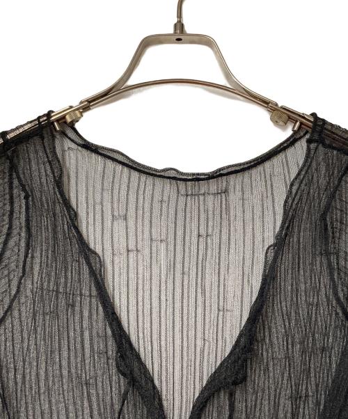 Open Sesame Club（オープンセサミクラブ）Open Sesame Club (オープンセサミクラブ) haze rib cardigan ブラック サイズ:表記無しの古着・服飾アイテム