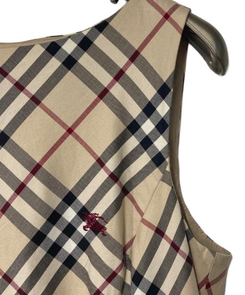 BURBERRY BLUE LABEL（バーバリーロンドンブルーレーベル）BURBERRY BLUE LABEL (バーバリーロンドンブルーレーベル) ノースリーブノバチェックワンピース ベージュ サイズ:38の古着・服飾アイテム