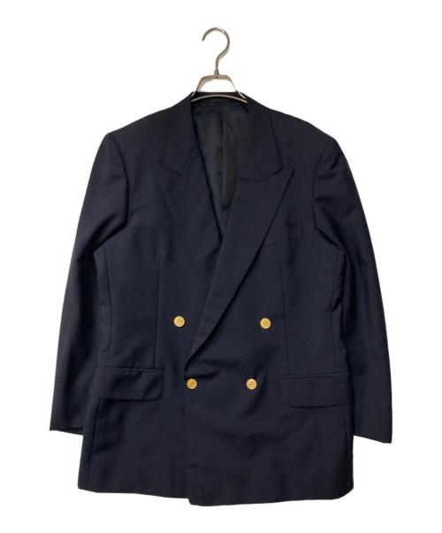 Burberry's（バーバリーズ）Burberry's (バーバリーズ) モヘヤウール金釦ダブルテーラードジャケット ネイビー サイズ:AB7の古着・服飾アイテム