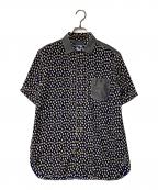 COMME des GARCONS JUNYA WATANABE MANコム デ ギャルソン ジュンヤ ワタナベ マン）の古着「総柄切替シャツ」｜ネイビー×グレー