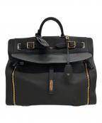 fontana MIlano1915フォンタナミラノ1915）の古着「レザーキャリーバック キャリーバッグ」｜ブラック