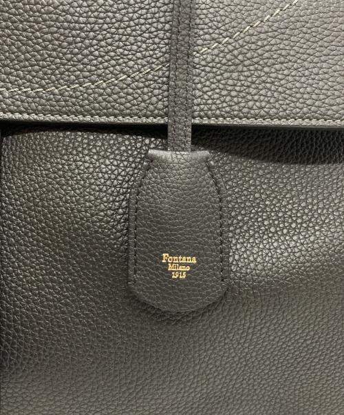 fontana MIlano1915（フォンタナミラノ1915）fontana MIlano1915 (フォンタナミラノ1915) レザーキャリーバック キャリーバッグ ブラックの古着・服飾アイテム