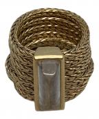 GOOSSENS Parisグーセンスパリ）の古着「7連チェーンリング ストーンリング」｜ゴールド