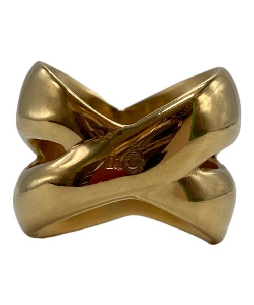 GOOSSENS Paris（グーセンスパリ）GOOSSENS Paris (グーセンスパリ) クロスリング ゴールド サイズ:11号の古着・服飾アイテム