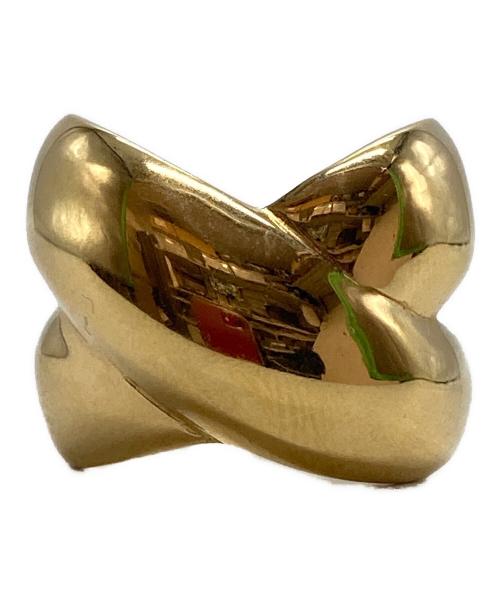 GOOSSENS Paris（グーセンスパリ）GOOSSENS Paris (グーセンスパリ) クロスリング ゴールド サイズ:11号の古着・服飾アイテム