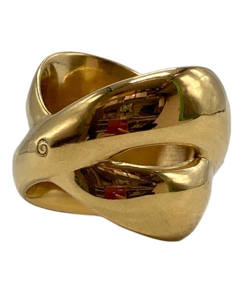 GOOSSENS Paris（グーセンスパリ）GOOSSENS Paris (グーセンスパリ) クロスリング ゴールド サイズ:11号の古着・服飾アイテム