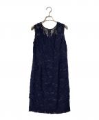 Diagram GRACE CONTINENTALダイアグラム グレースコンチネンタル）の古着「ノースリーブワンピース / 刺繍ドレス」｜ネイビー