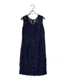 Diagram GRACE CONTINENTAL（ダイアグラム グレースコンチネンタル）の古着「ノースリーブワンピース / 刺繍ドレス」｜ネイビー