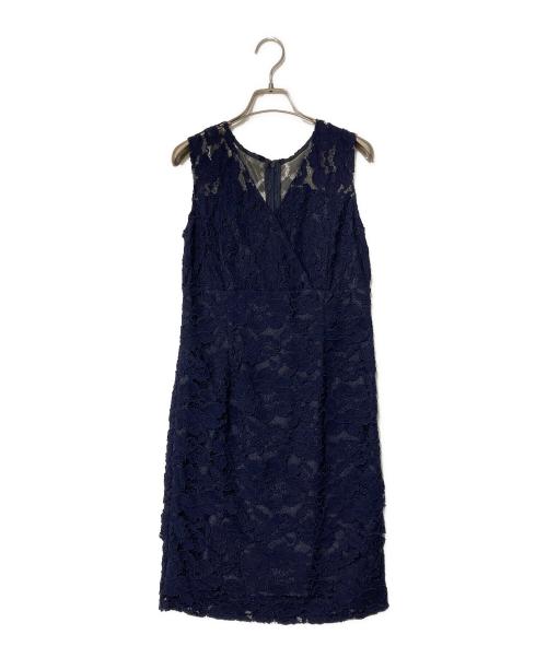 Diagram GRACE CONTINENTAL（ダイアグラム グレースコンチネンタル）Diagram GRACE CONTINENTAL (ダイアグラム グレースコンチネンタル) ノースリーブワンピース / 刺繍ドレス ネイビー サイズ:36の古着・服飾アイテム