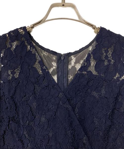 Diagram GRACE CONTINENTAL（ダイアグラム グレースコンチネンタル）Diagram GRACE CONTINENTAL (ダイアグラム グレースコンチネンタル) ノースリーブワンピース / 刺繍ドレス ネイビー サイズ:36の古着・服飾アイテム