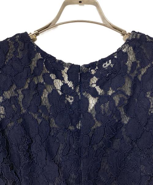Diagram GRACE CONTINENTAL（ダイアグラム グレースコンチネンタル）Diagram GRACE CONTINENTAL (ダイアグラム グレースコンチネンタル) ノースリーブワンピース / 刺繍ドレス ネイビー サイズ:36の古着・服飾アイテム