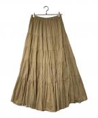 Spick and Spanスピック＆スパン）の古着「ボイルティアードスカート」｜ベージュ