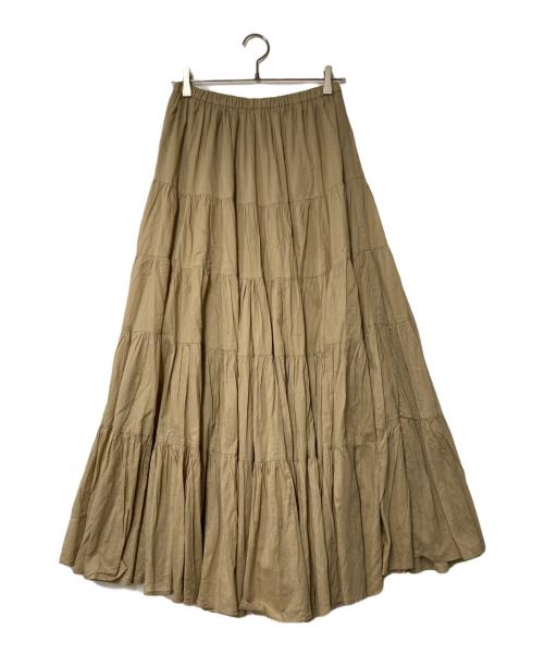 Spick and Span（スピック＆スパン）Spick and Span (スピックアンドスパン) ボイルティアードスカート ベージュ サイズ:38の古着・服飾アイテム