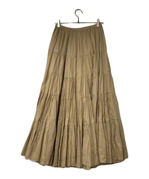 Spick and Span（スピック＆スパン）Spick and Span (スピックアンドスパン) ボイルティアードスカート ベージュ サイズ:38の古着・服飾アイテム