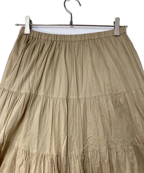 Spick and Span（スピック＆スパン）Spick and Span (スピックアンドスパン) ボイルティアードスカート ベージュ サイズ:38の古着・服飾アイテム