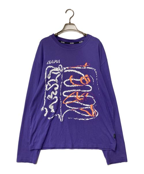 NAPAPIJRI（ナパピリ）NAPAPIJRI (ナパピリ) MARTINE ROSE (マーティン・ローズ) ロングスリーブカットソー NOYIG9 パープル サイズ:Lの古着・服飾アイテム