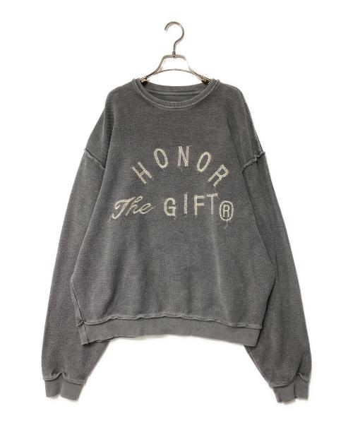 HONOR THE GIFT（オナーザギフト）HONOR THE GIFT (オナーザギフト) クルーネックスウェット グレー サイズ:XLの古着・服飾アイテム