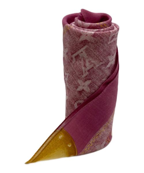 LOUIS VUITTON（ルイ ヴィトン）LOUIS VUITTON (ルイ ヴィトン) モノグラム ハンカチ スカーフ ピンクの古着・服飾アイテム