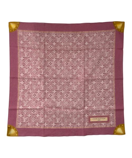 LOUIS VUITTON（ルイ ヴィトン）LOUIS VUITTON (ルイ ヴィトン) モノグラム ハンカチ スカーフ ピンクの古着・服飾アイテム