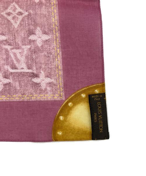 LOUIS VUITTON（ルイ ヴィトン）LOUIS VUITTON (ルイ ヴィトン) モノグラム ハンカチ スカーフ ピンクの古着・服飾アイテム