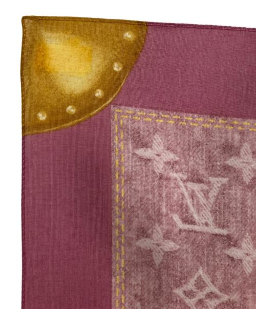 LOUIS VUITTON（ルイ ヴィトン）LOUIS VUITTON (ルイ ヴィトン) モノグラム ハンカチ スカーフ ピンクの古着・服飾アイテム