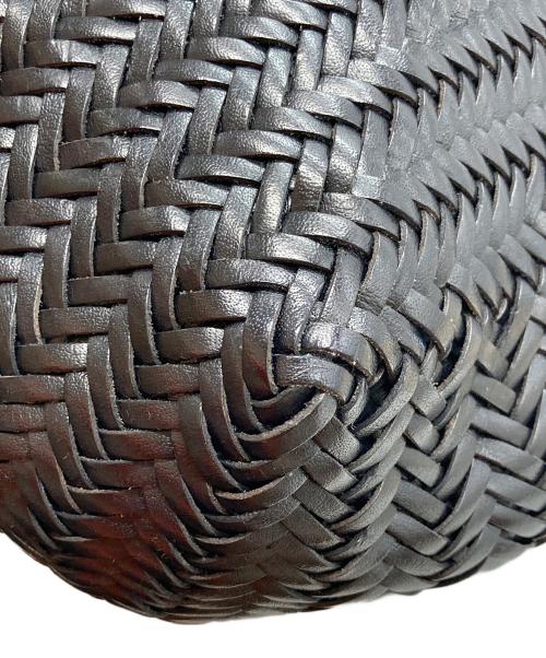 DRAGON（ドラゴン）DRAGON (ドラゴン) レザーメッシュトートバッグ ブラックの古着・服飾アイテム