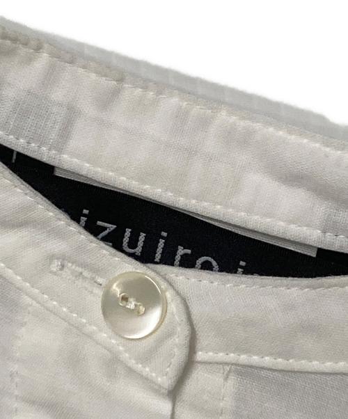 mizuiro-ind（ミズイロインド）mizuiro-ind (ミズイロインド) コットンリネンブラウス ホワイト サイズ:SIZE Freeの古着・服飾アイテム