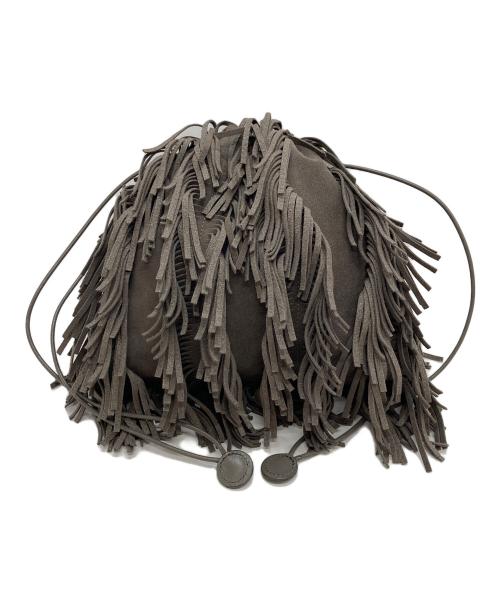 MARY AL TERNA（メアリオルターナ）MARY AL TERNA (メアリオルターナ) フリンジハンドバッグ カーキの古着・服飾アイテム