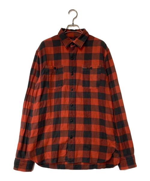 RRL（ダブルアールエル）RRL (ダブルアールエル) バッファローチェックシャツ レッド×ブラック サイズ:Mの古着・服飾アイテム