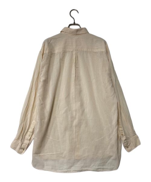 AURALEE（オーラリー）AURALEE (オーラリー) HARD TWIST FINX ORGANDY STRIPE SHIRT ベージュ サイズ:5の古着・服飾アイテム