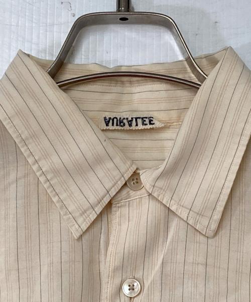 AURALEE（オーラリー）AURALEE (オーラリー) HARD TWIST FINX ORGANDY STRIPE SHIRT ベージュ サイズ:5の古着・服飾アイテム
