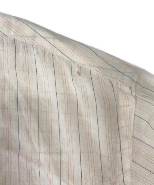 AURALEE（オーラリー）AURALEE (オーラリー) HARD TWIST FINX ORGANDY STRIPE SHIRT ベージュ サイズ:5の古着・服飾アイテム