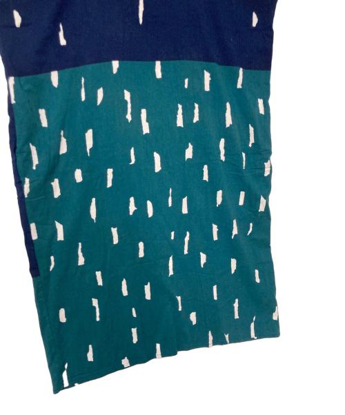 SOU・SOU（ソウソウ）SOU・SOU (ソウソウ) 総柄ワンピース ネイビー×グリーン サイズ:FREEの古着・服飾アイテム