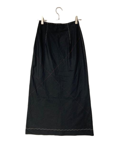 YOHJI YAMAMOTO（ヨウジヤマモト）YOHJI YAMAMOTO (ヨウジヤマモト) ステッチデザインスカート ブラック サイズ:1の古着・服飾アイテム