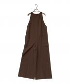 Plageプラージュ）の古着「Cut off アメリカンスリーブ サロペット」｜ブラウン