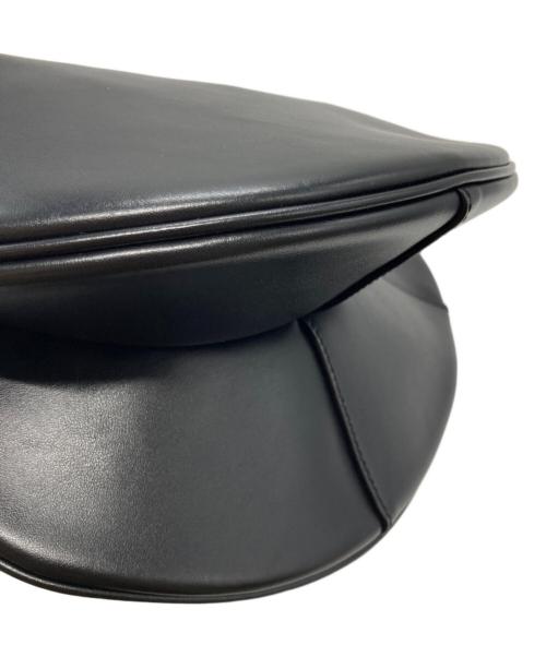 POLO RALPH LAUREN（ポロ・ラルフローレン）POLO RALPH LAUREN (ポロ・ラルフローレン) POLO ID MEDIUM LEATHER SHOULDER BAG/ポロ ID ミディアム レザー ショルダーバッグ ブラックの古着・服飾アイテム