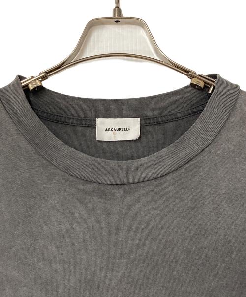 ASKAURSELF（アスクユアセルフ）ASKAURSELF (アスクユアセルフ) プリントTシャツ ブラック サイズ:SIZE Lの古着・服飾アイテム