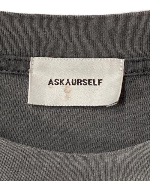 ASKAURSELF（アスクユアセルフ）ASKAURSELF (アスクユアセルフ) プリントTシャツ ブラック サイズ:SIZE Lの古着・服飾アイテム