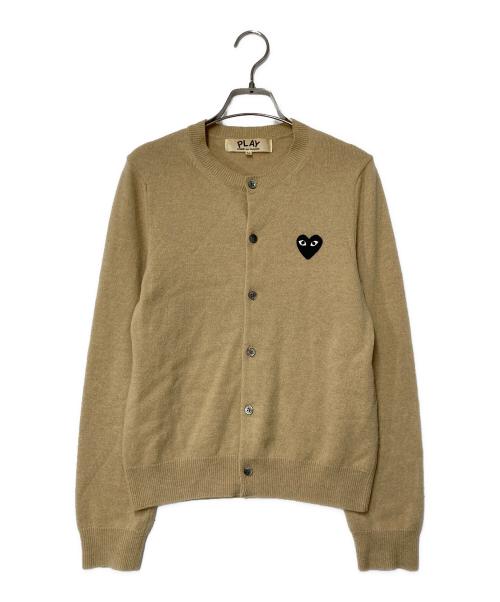 PLAY COMME des GARCONS（プレイコムデギャルソン）PLAY COMME des GARCONS (プレイコムデギャルソン) ウールカーディガン ベージュ サイズ:Mの古着・服飾アイテム